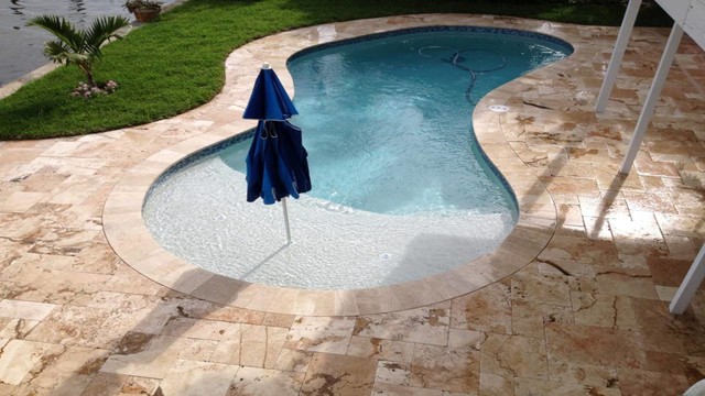 Travertine Pavers Swimming Pool Deck